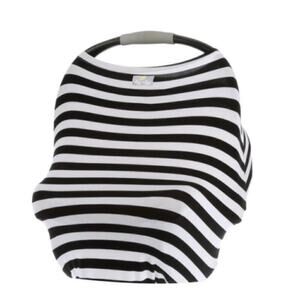 Itzy Ritzy 4-in-1 Mom Boss Car Seat and Nursing Cover, Black and White